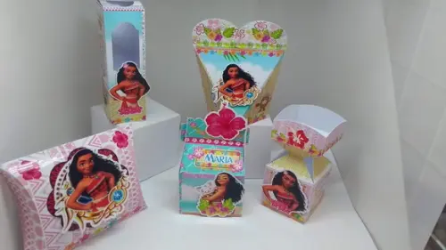 50 Caixinhas Personalizadas Moana Moçinha