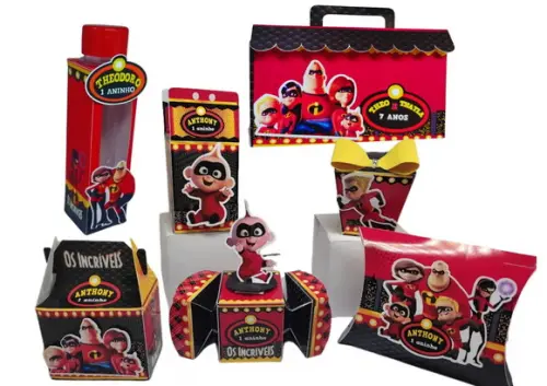 50 Caixinhas Personalizadas os Incríveis