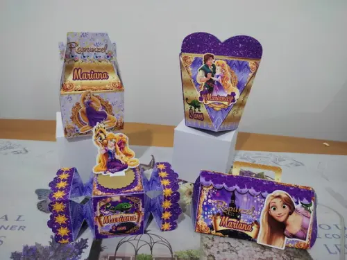50 Caixinhas Personalizadas Rapunzel