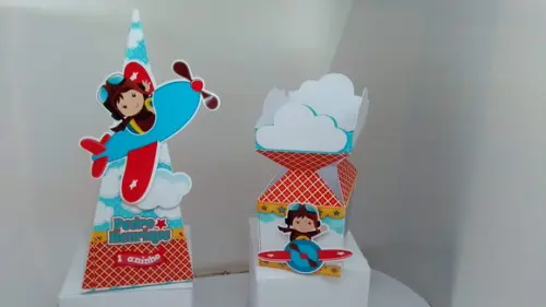 50 Personalizados 3d - Aviador - Volta ao Mundo