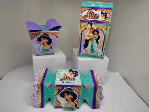 50 Personalizados 3d Jasmine e Aladim