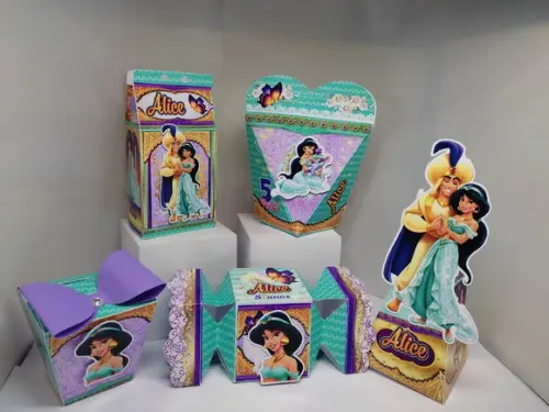 50 Personalizados 3d Jasmine e Aladim