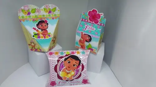 50 Personalizados 3d Moana Baby