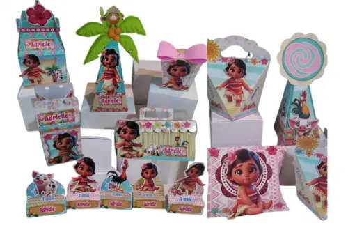 50 Personalizados 3d Moana Baby