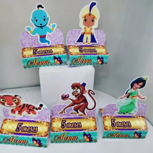 50 Personalizados 3d Jasmine e Aladim