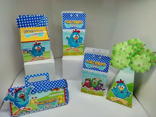 50 Personalizados Galinha Pintadinha Menino