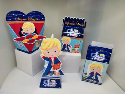 50 Personalizados Pequeno Príncipe Loiro