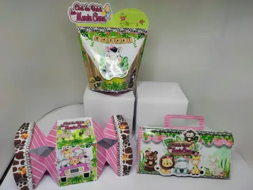 40 Personalizados Safari Aquarelado Menina