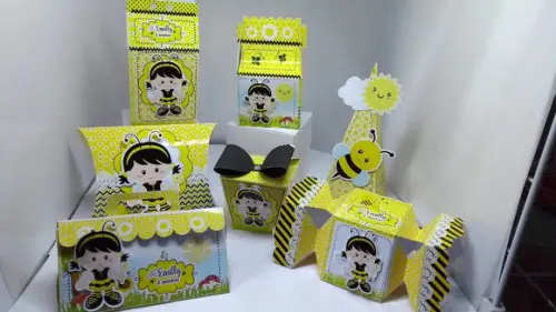 50 Personalizados Tema Abelhinha
