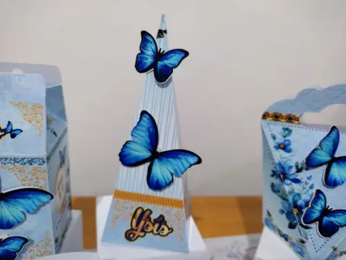 Borboletas Azul - Jardim Encantado 40 Caixinhas