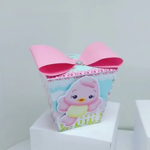 Kit 40 Caixinhas 3d Personalizadas Jardim das Borboletas