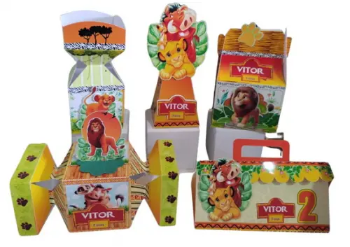 Kit 40 Caixinhas 3d Personalizadas a Guarda do Leão