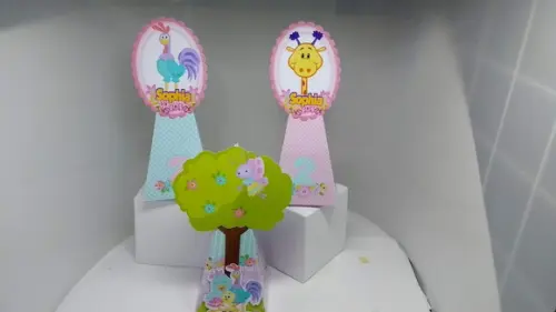 Kit 40 Caixinhas 3d Galinha Pintadinha Candy Color
