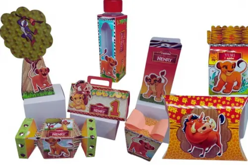 Kit 40 Caixinhas 3d Personalizadas a Guarda do Leão
