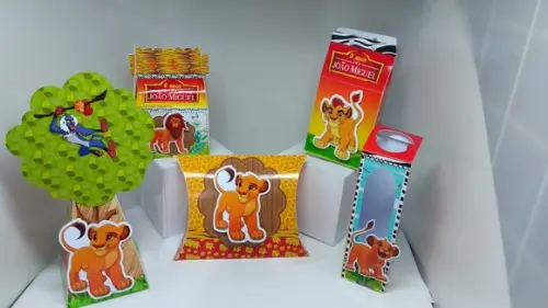 Kit 40 Caixinhas 3d Personalizadas a Guarda do Leão