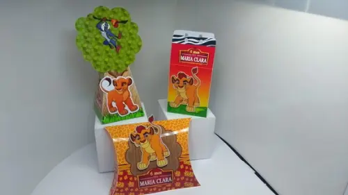 Kit 40 Caixinhas 3d Personalizadas a Guarda do Leão