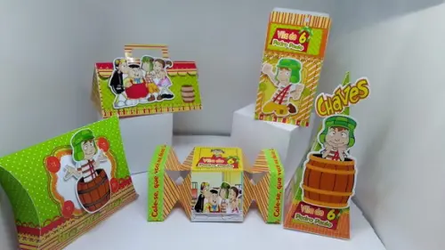 Kit 40 Caixinhas 3D Personalizadas Chaves