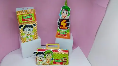 Kit 40 Caixinhas 3D Personalizadas Chaves