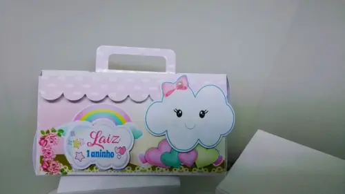 Kit 40 Caixinhas 3d Personalizadas Chuva de Amor