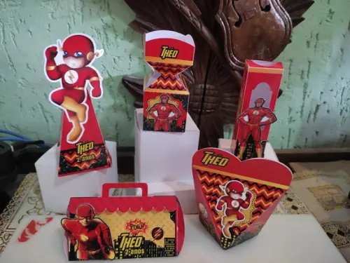 Kit 40 Caixinhas 3d Personalizadas Flash