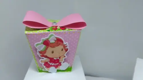 Kit 40 Caixinhas 3d Personalizadas Moranguinho