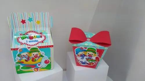 kit 40 caixinhas 3d personalizadas Patati e Patata