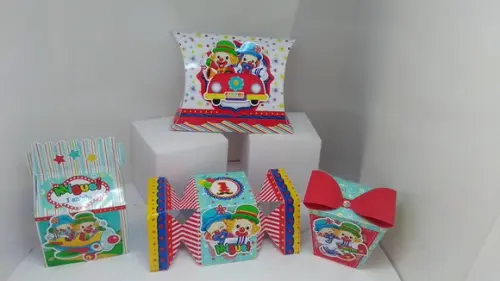 kit 40 caixinhas 3d personalizadas Patati e Patata