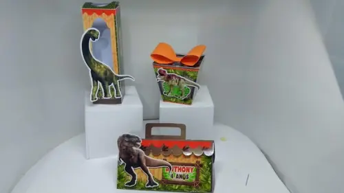 Kit 40 Caixinhas Personalizadas  Dinossauro
