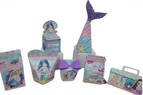kit 40 caixinhas Sereia