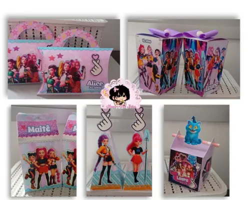 Kit Personalizados Guerreiras do K Pop - 20 Caixas