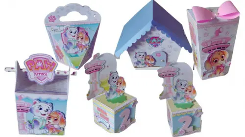 Kit Personalizados Patrulha Aquarelado Menina