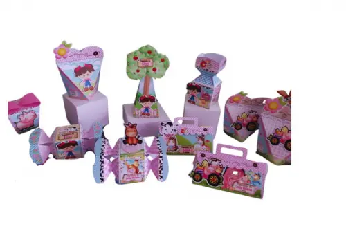Personalizados Fazendinha Aquarelada Menina - 40 Cx
