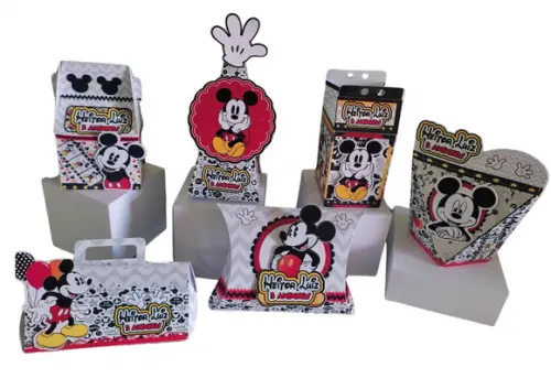 Personalizados Mickey Retro 3d - 40 Unidades