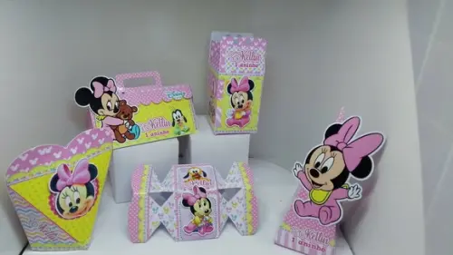 Personalizados Minie Baby Rosa - 40 Unidades