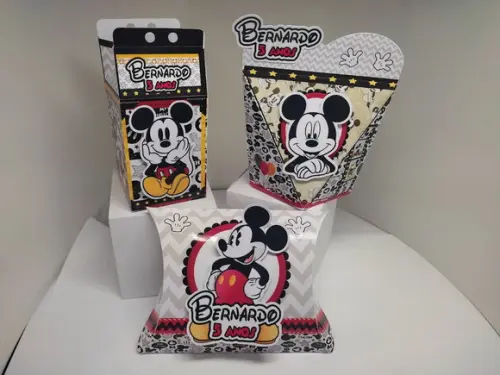 Personalizados Mickey Retro 3d - 40 Unidades