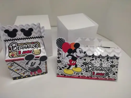 Personalizados Mickey Retro 3d - 40 Unidades