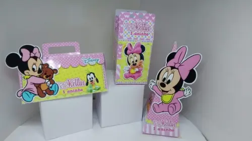 Personalizados Minie Baby Rosa - 40 Unidades