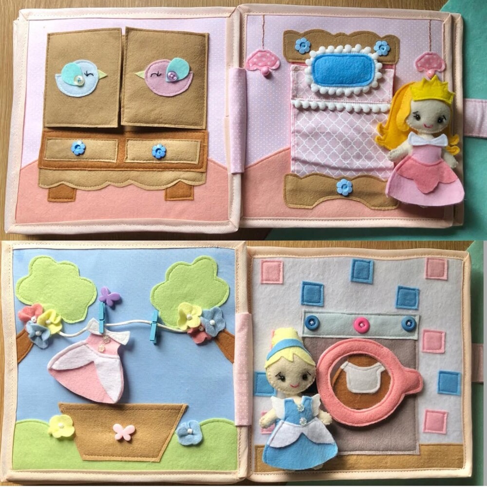 Livro sensorial/Quiet book princesas