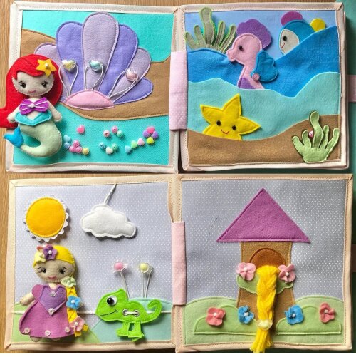 Livro sensorial/Quiet book princesas