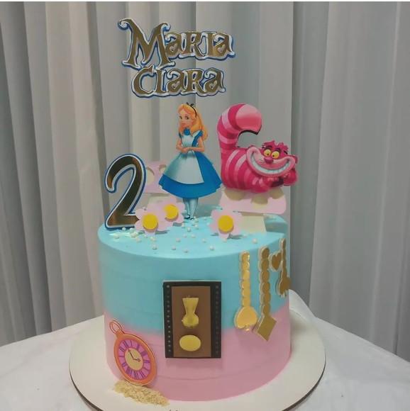 Arquivo de Corte Topo de Bolo Alice Pais das Maravilhas