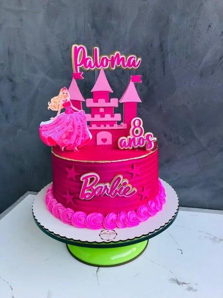 Arquivo de Corte Topo de Bolo Barbie Castelo