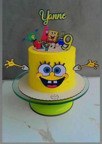 Arquivo de Corte Topo de Bolo Bob Esponja