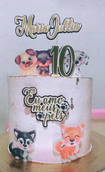 Arquivo de Corte Topo de Bolo Cachorrinhos