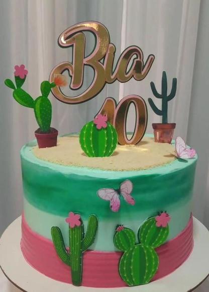 Arquivo de Corte Topo de Bolo Cactos