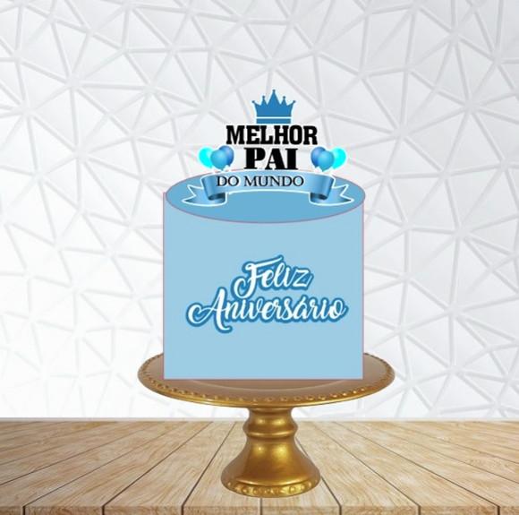 Arquivo de Corte Topo Melhor Pai Feliz Aniversário