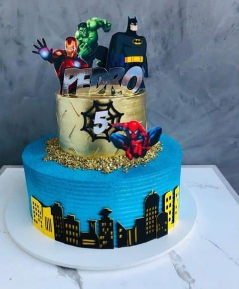 Arquivo de Corte Topo Super Herois Predio Camadas