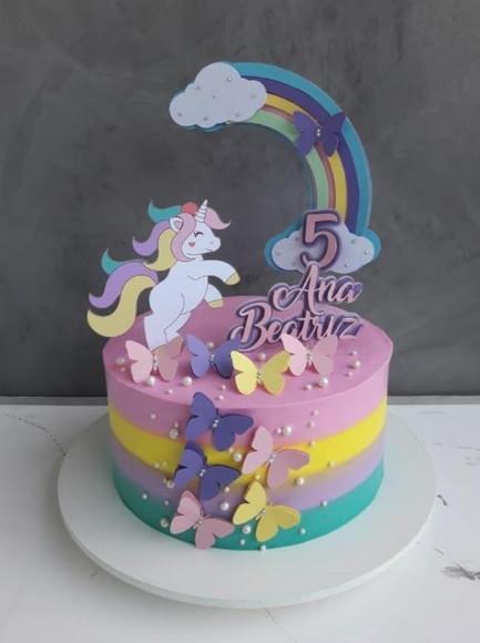 Arquivo de Corte Topo Unicornio Arco Iris
