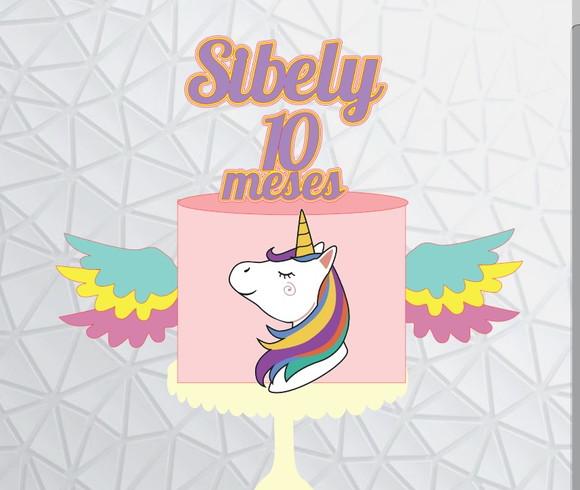 Arquivo de Corte Topo Unicornio Asas