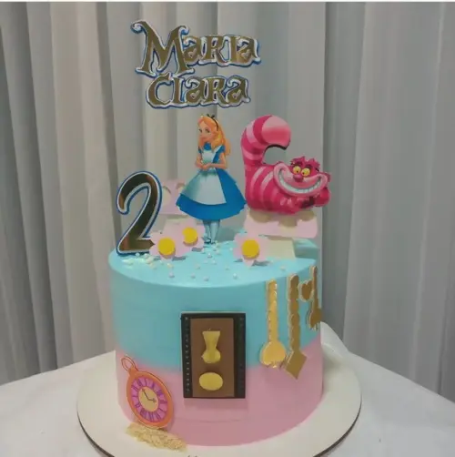 Arquivo de Corte Topo de Bolo Alice Pais das Maravilhas