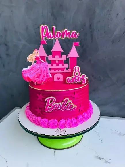 Arquivo de Corte Topo de Bolo Barbie Castelo